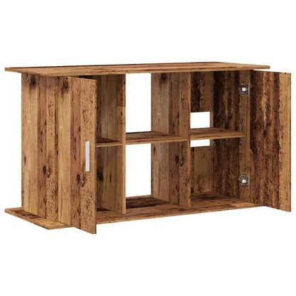 Aquariumstandaard 101x41x58 cm bewerkt hout oud houtkleurig