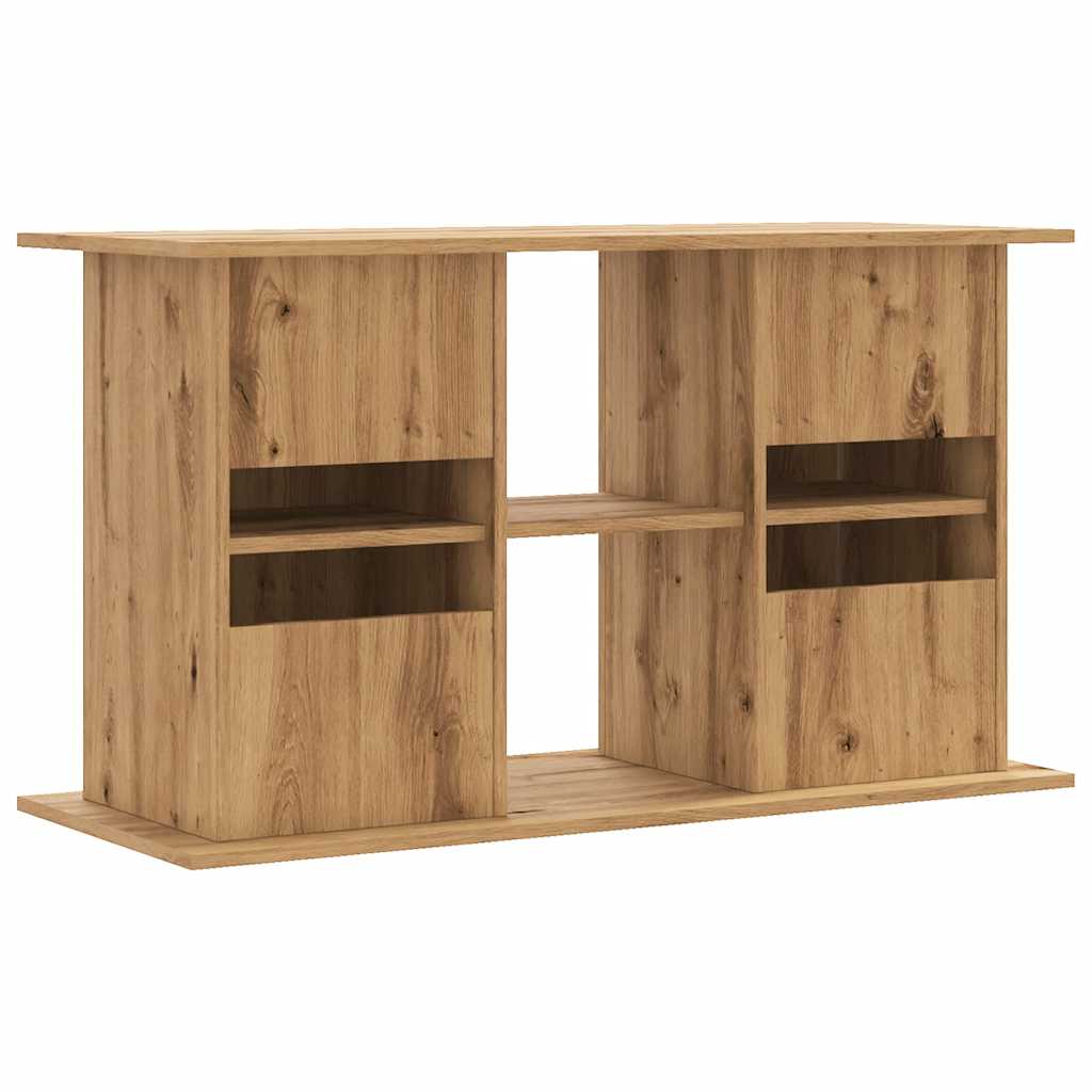 Aquariumstandaard 101x41x58 cm bewerkt hout artisanaal eiken