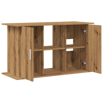 Aquariumstandaard 101x41x58 cm bewerkt hout artisanaal eiken