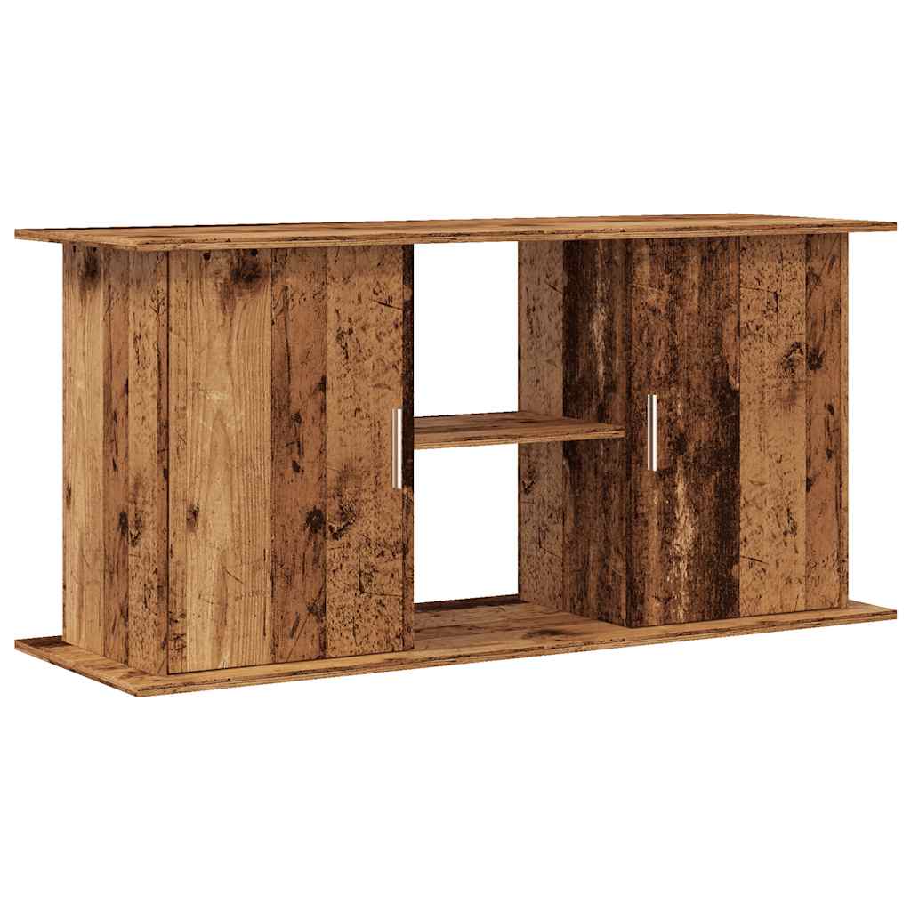 Aquariumstandaard 121x41x58 cm bewerkt hout oud houtkleurig