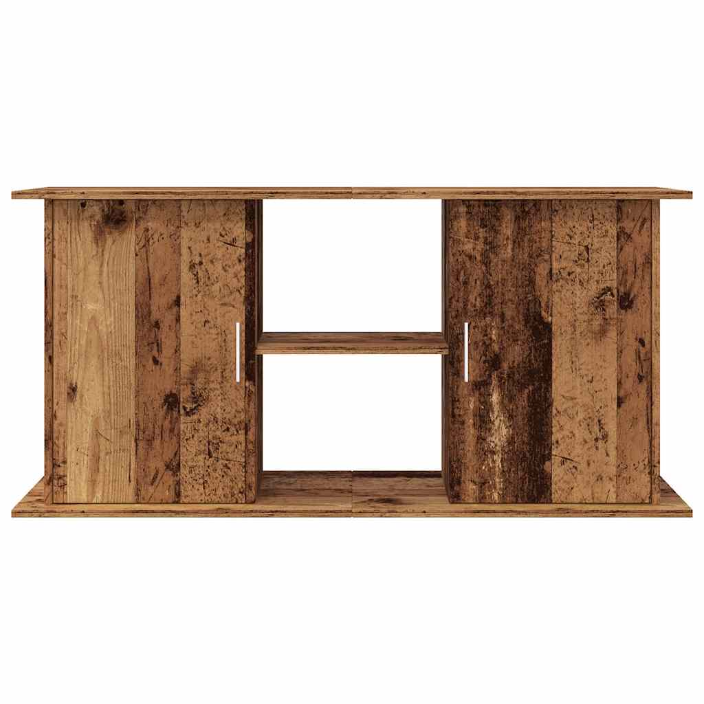 Aquariumstandaard 121x41x58 cm bewerkt hout oud houtkleurig