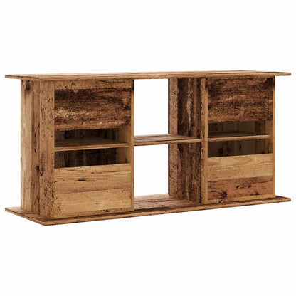 Aquariumstandaard 121x41x58 cm bewerkt hout oud houtkleurig