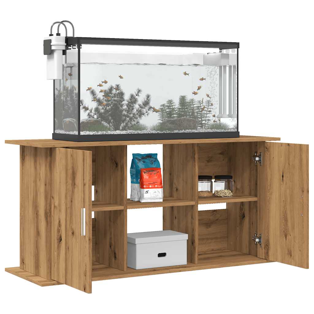 Aquariumständer 121x41x58 cm verarbeitetes Holz Artisan Eiche