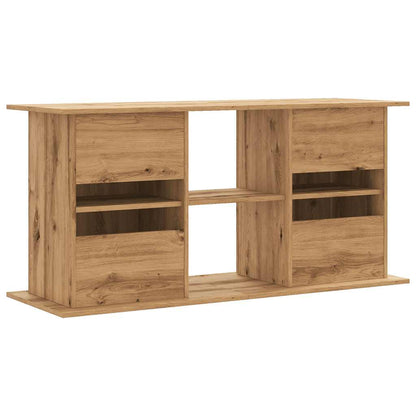 Aquariumstandaard 121x41x58 cm bewerkt hout artisanaal eiken