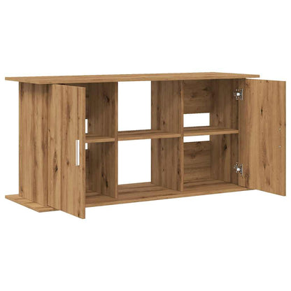 Aquariumstandaard 121x41x58 cm bewerkt hout artisanaal eiken