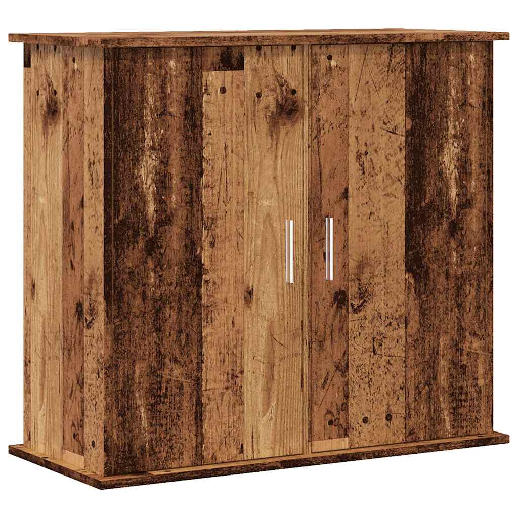 Aquariumstandaard 81x36x73 cm bewerkt hout oud houtkleurig