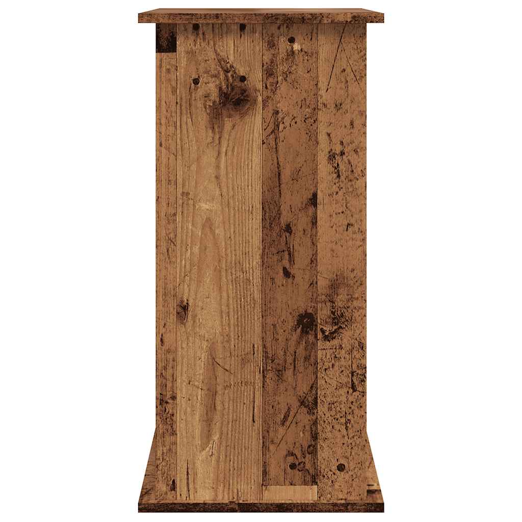 Aquariumstandaard 81x36x73 cm bewerkt hout oud houtkleurig