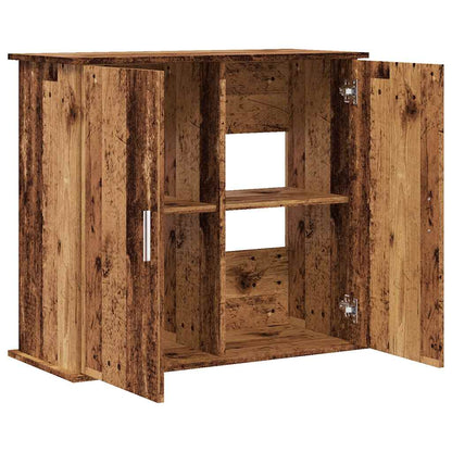 Aquariumstandaard 81x36x73 cm bewerkt hout oud houtkleurig