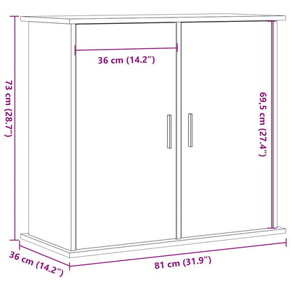 Aquariumstandaard 81x36x73 cm bewerkt hout oud houtkleurig