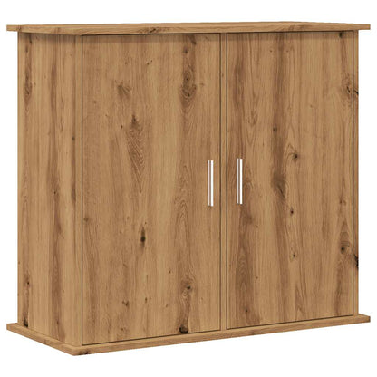 Aquariumstandaard 81x36x73cm bewerkt hout artisanaal eikenkleur