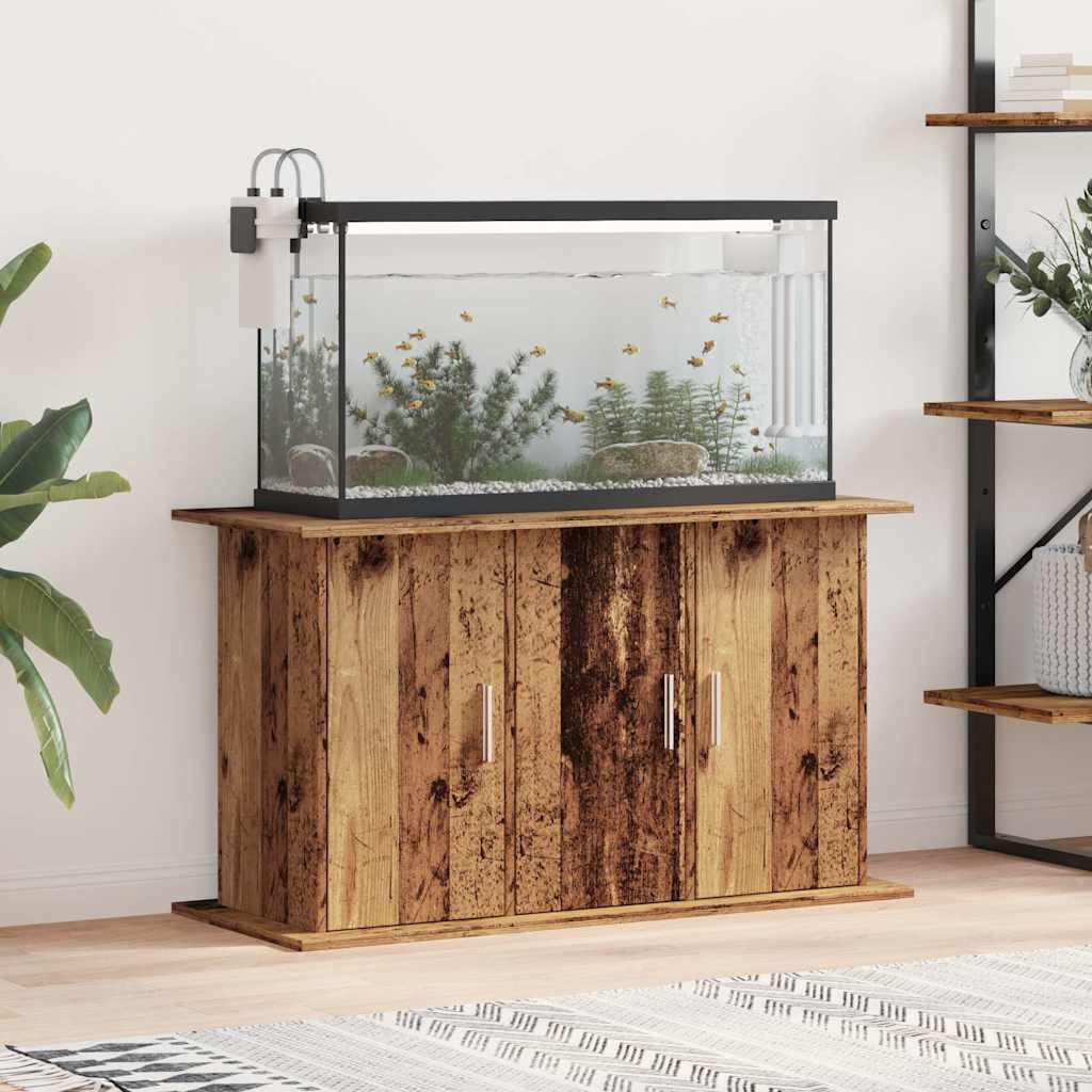 Aquariumstandaard 101x41x58 cm bewerkt hout oud houtkleurig