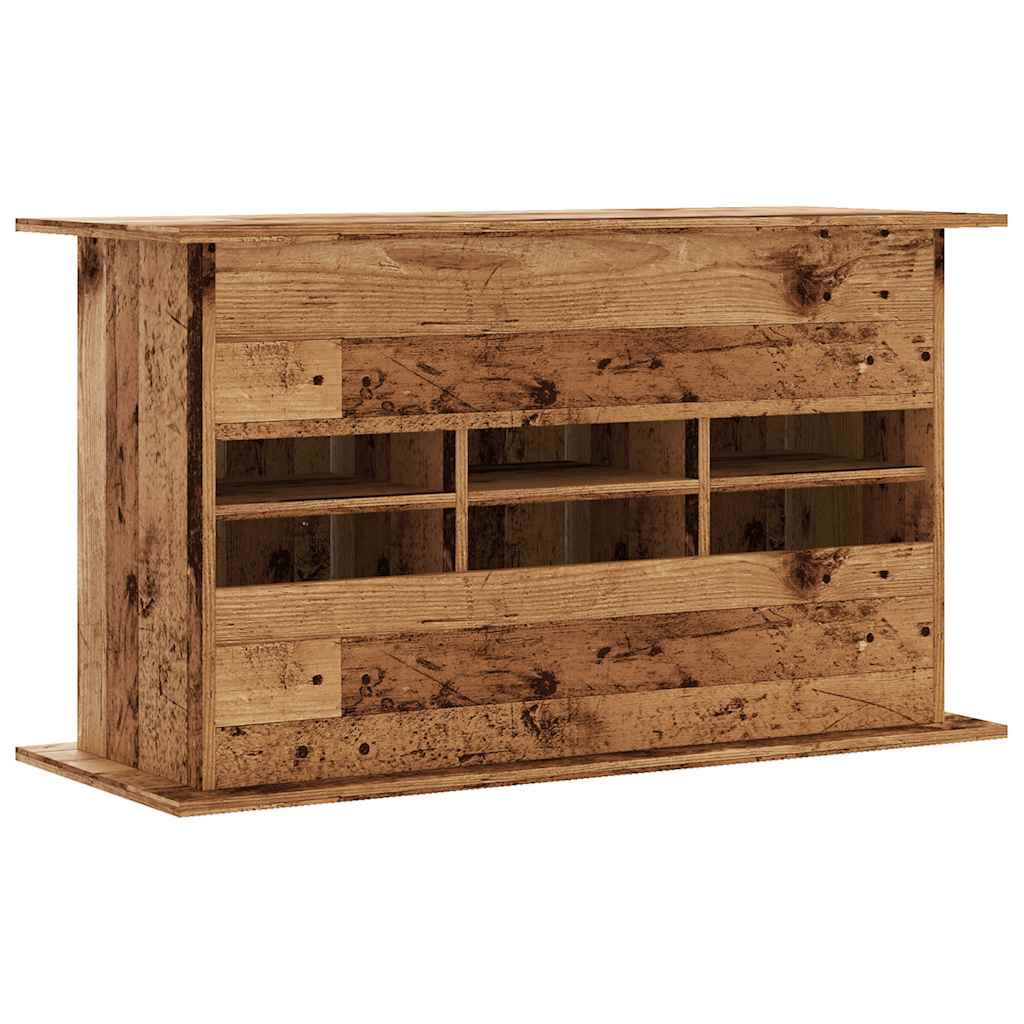 Aquariumstandaard 101x41x58 cm bewerkt hout oud houtkleurig