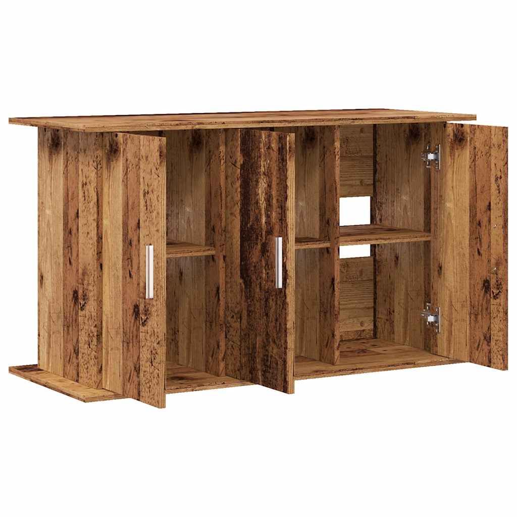 Aquariumstandaard 101x41x58 cm bewerkt hout oud houtkleurig