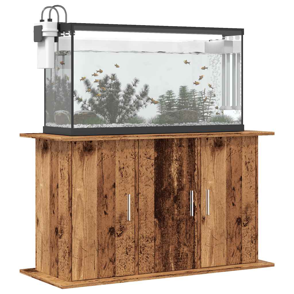 Aquariumständer 101x41x58 cm verarbeitetes Holz alte Holzfarbe