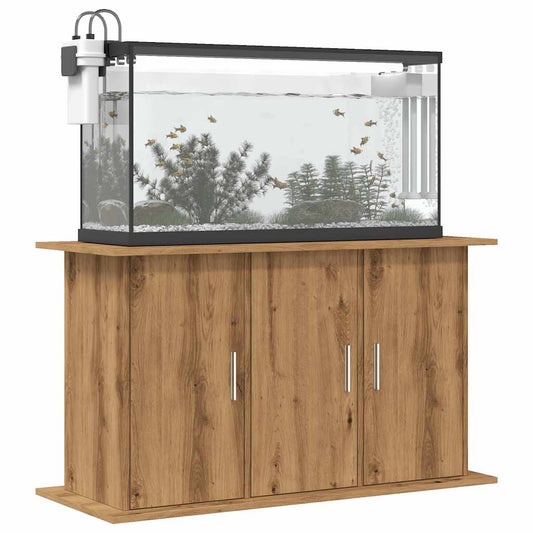 Aquariumstandaard 101x41x58 cm bewerkt hout artisanaal eiken