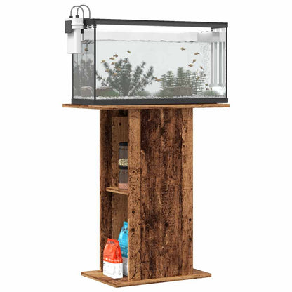 Aquariumstandaard 36x60,5x72,5 cm bewerkt hout oud houtkleurig