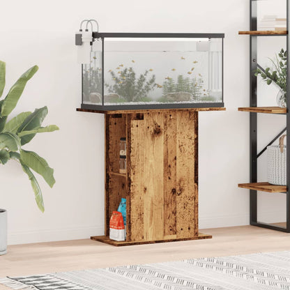 Aquariumstandaard 36x75x72,5 cm bewerkt hout oud houtkleurig