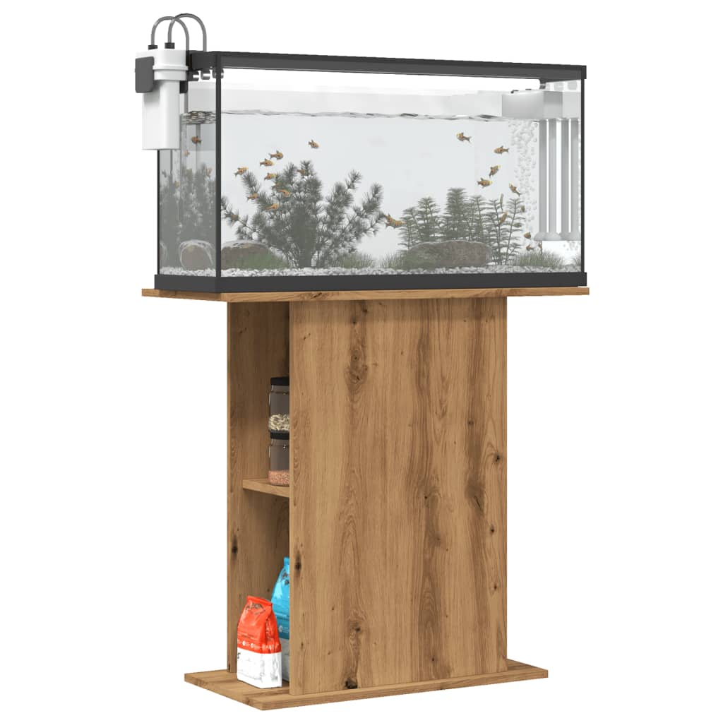 Aquariumstandaard 36x75x72,5 cm bewerkt hout artisanaal eiken