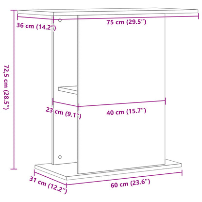 Aquariumstandaard 36x75x72,5 cm bewerkt hout artisanaal eiken