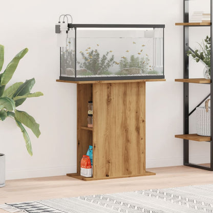 Aquariumstandaard 36x75x72,5 cm bewerkt hout artisanaal eiken