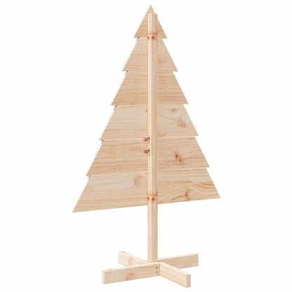 Kerstdecoratie kerstboom 110 cm massief hout