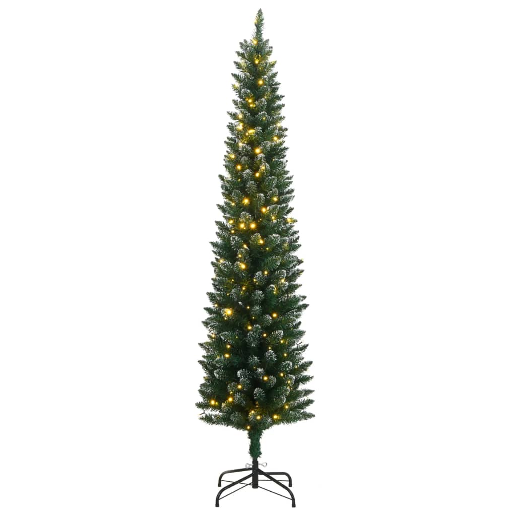 Kunstkerstboom smal met 300 LED's 210 cm