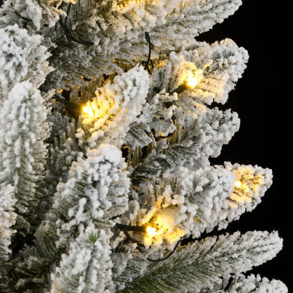 Kunstkerstboom met 150 LED's en sneeuw 120 cm