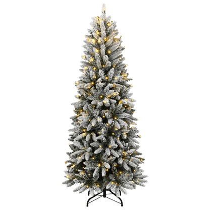 Kunstkerstboom met 150 LED's en sneeuw 150 cm