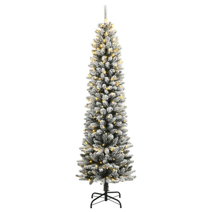 Künstlicher Weihnachtsbaum mit 300 LEDs und Schnee 210 cm