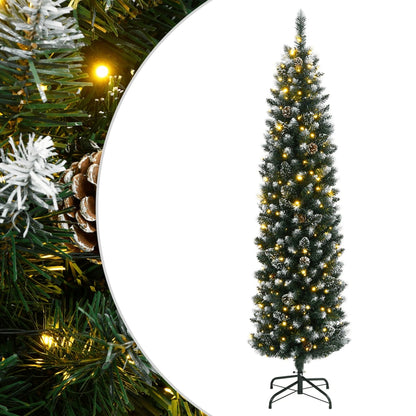 Schmaler künstlicher Weihnachtsbaum mit 300 LEDs 210 cm