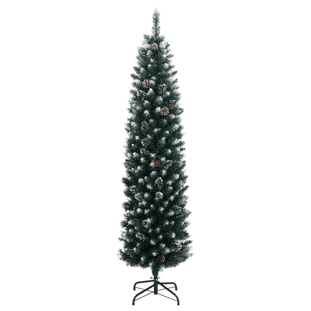 Schmaler künstlicher Weihnachtsbaum mit 300 LEDs 210 cm