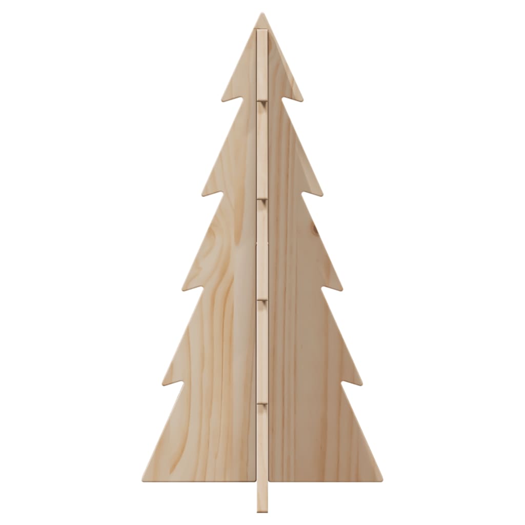 Kerstdecoratie kerstboom 59,5 cm massief grenenhout