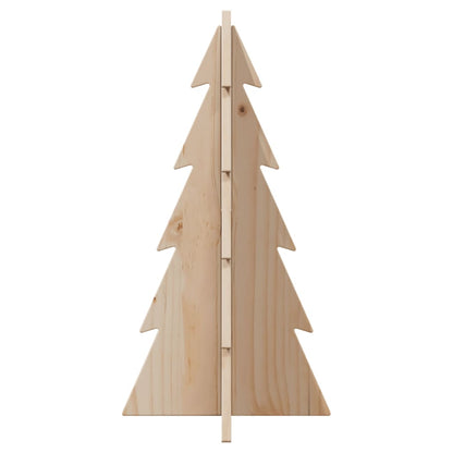 Kerstdecoratie kerstboom 59,5 cm massief grenenhout