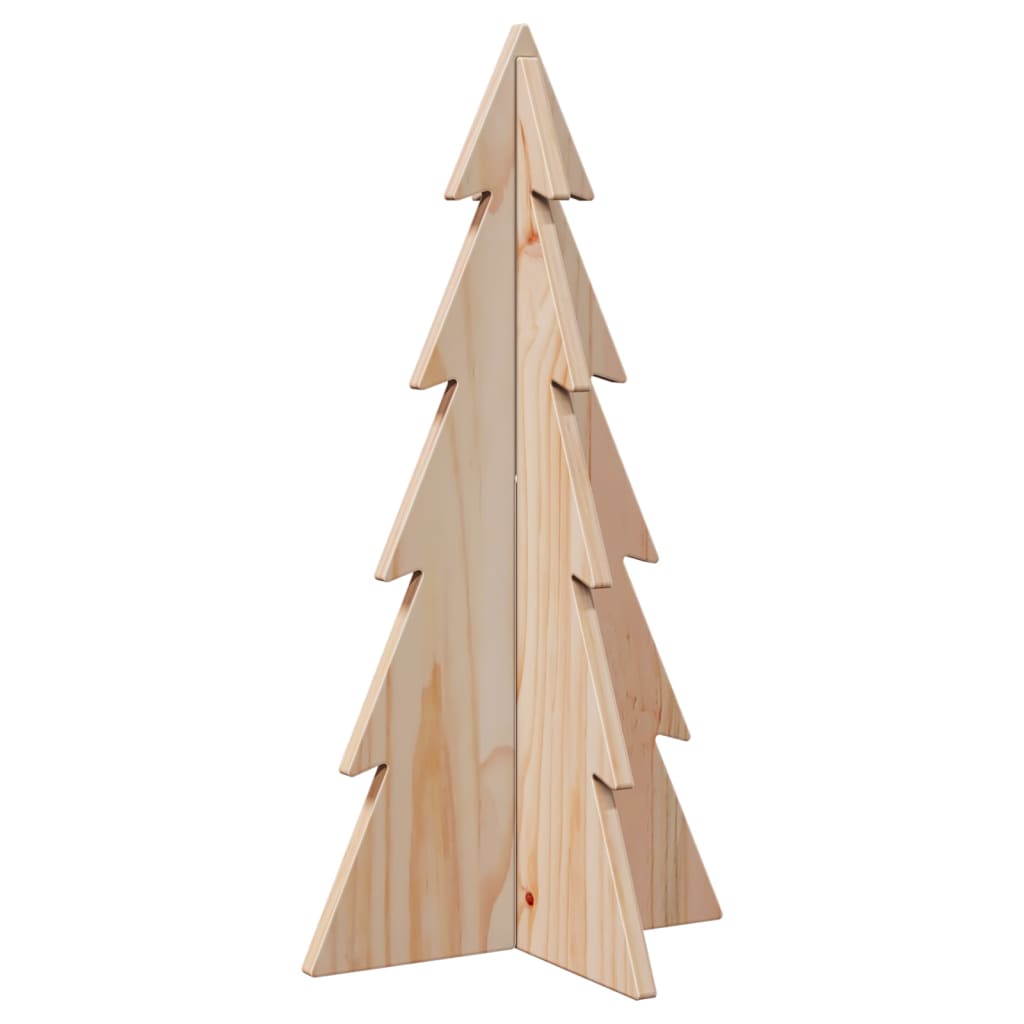 Kerstdecoratie kerstboom 59,5 cm massief grenenhout