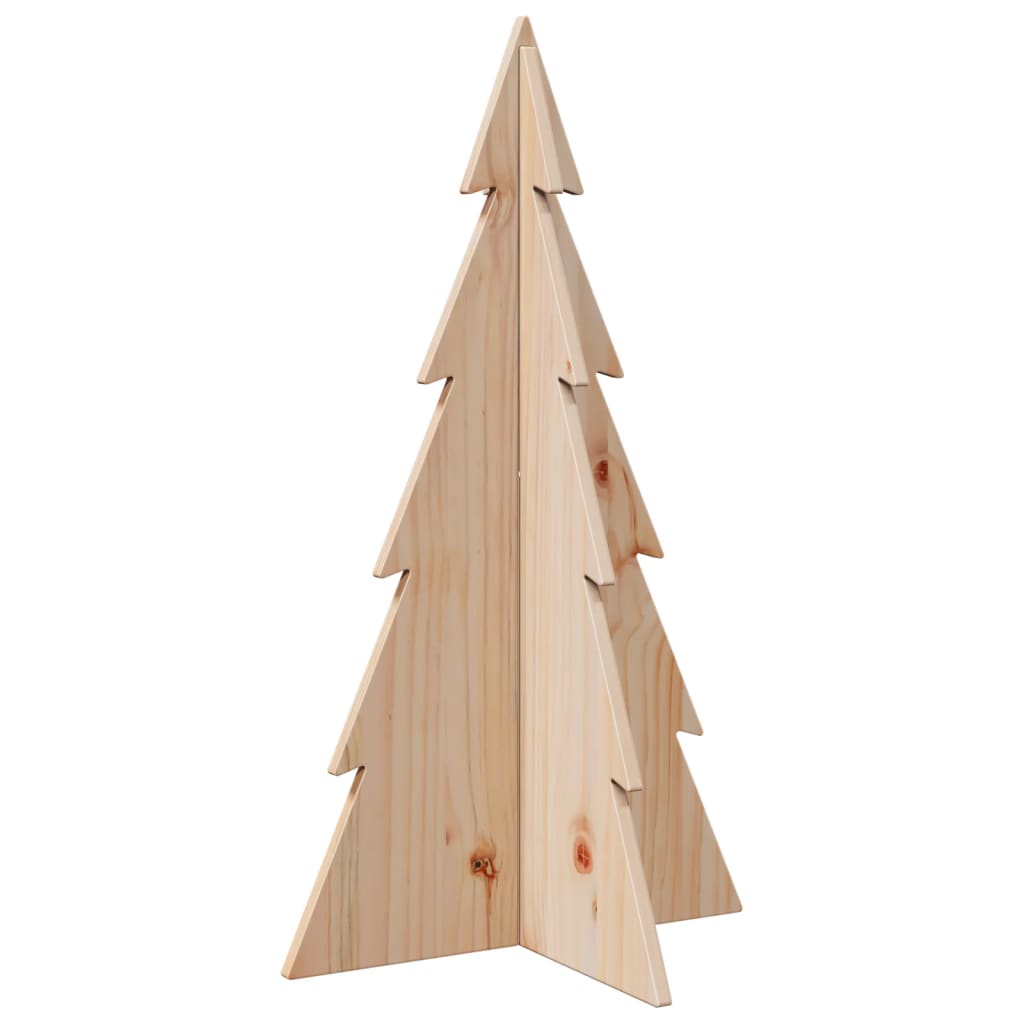 Kerstdecoratie kerstboom 80 cm massief grenenhout