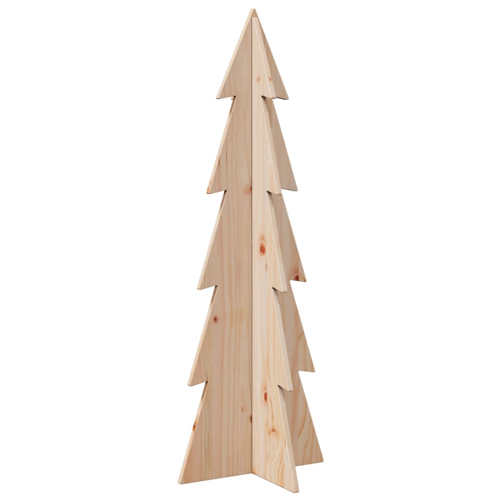 Kerstdecoratie kerstboom 112 cm massief grenenhout