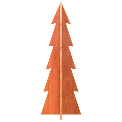 Kerstdecoratie kerstboom 112 cm massief grenenhout wasbruin