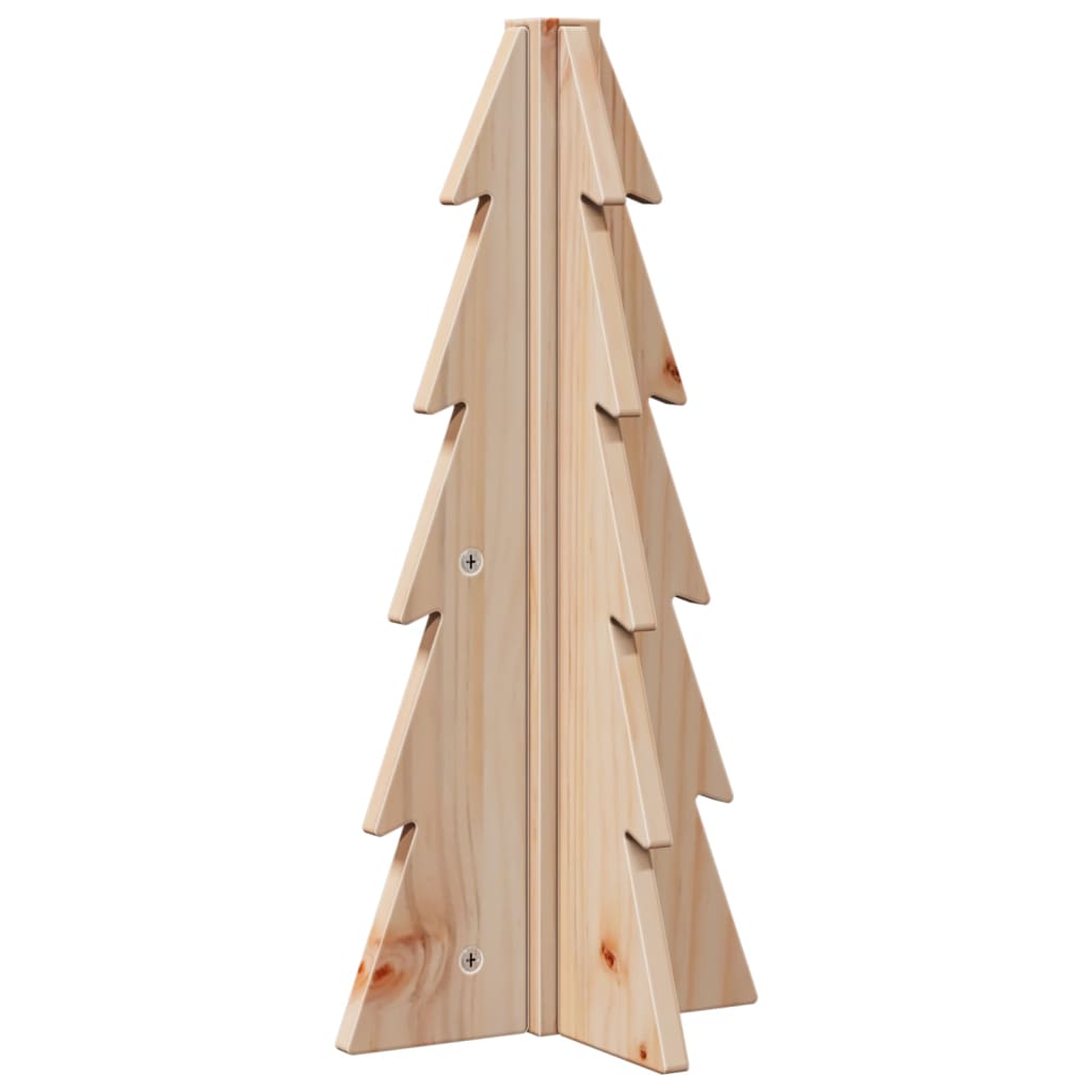 Kerstdecoratie kerstboom 49 cm massief grenenhout