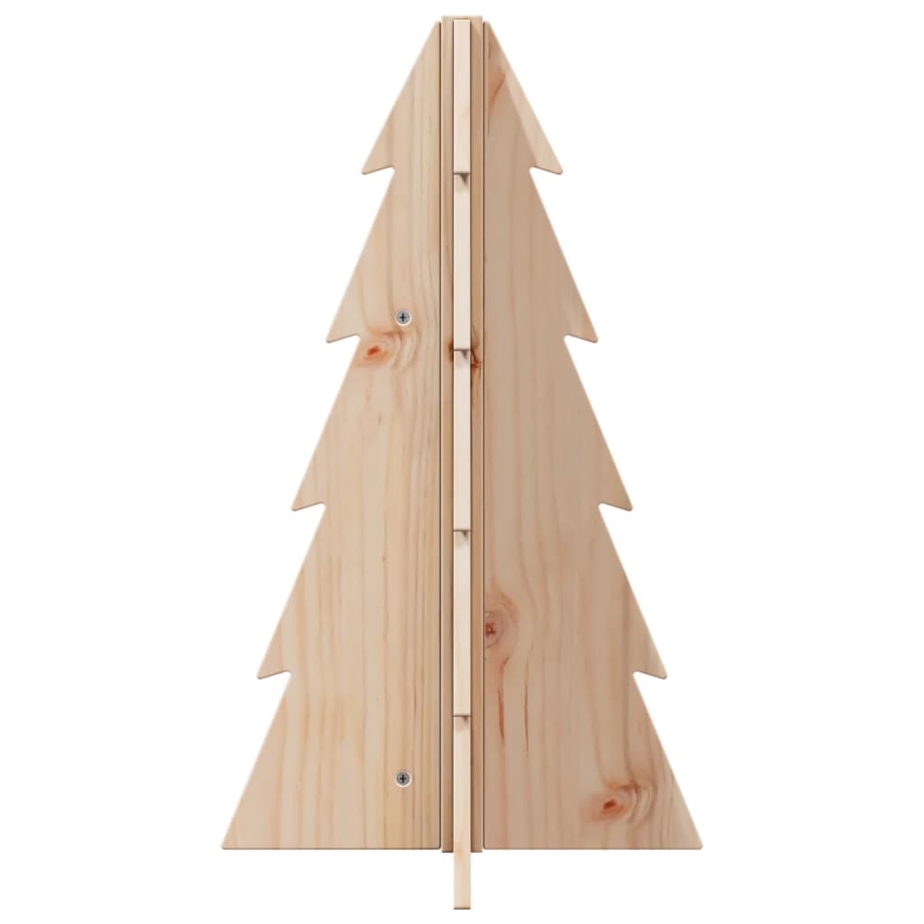 Kerstdecoratie kerstboom 69,5 cm massief grenenhout