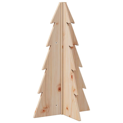 Kerstdecoratie kerstboom 69,5 cm massief grenenhout