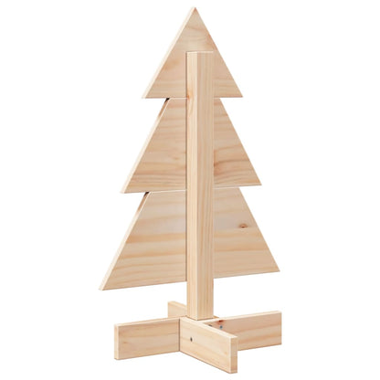 Kerstdecoratie kerstboom 60 cm massief grenenhout