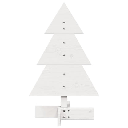 Kerstdecoratie kerstboom 60 cm massief grenenhout wit