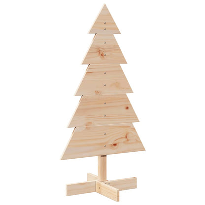 Kerstdecoratie kerstboom 100 cm massief grenenhout