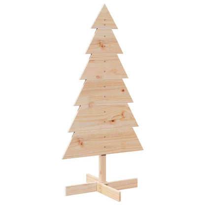 Kerstdecoratie kerstboom 120 cm massief grenenhout