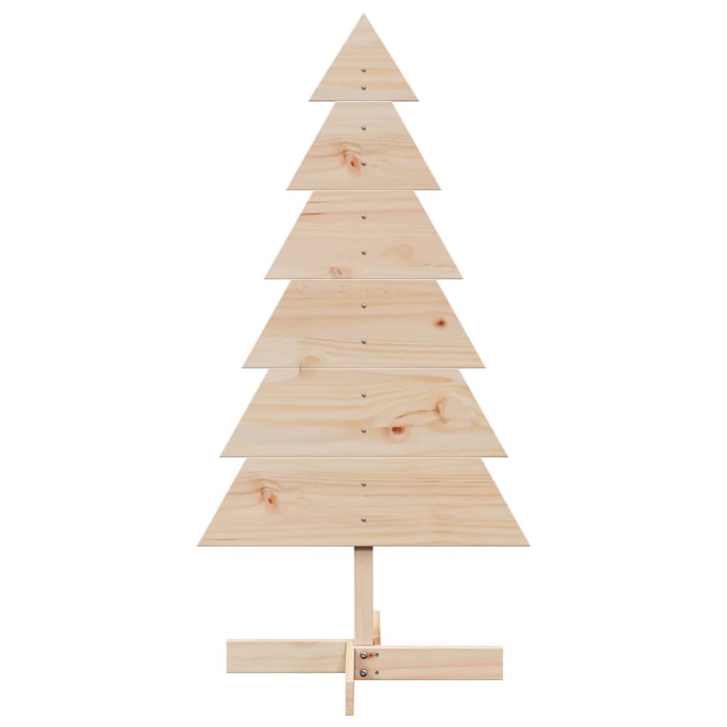 Kerstdecoratie kerstboom 120 cm massief grenenhout