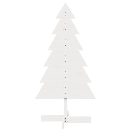 Kerstdecoratie kerstboom 120 cm massief grenenhout wit