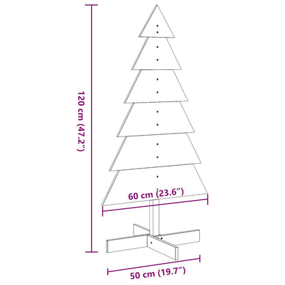 Weihnachtsdekoration Weihnachtsbaum 120 cm Kiefer Massivholz Wachs braun