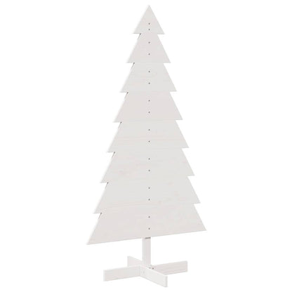 Kerstdecoratie kerstboom 150 cm massief grenenhout wit