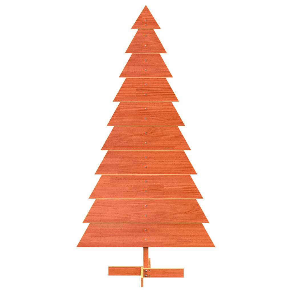 Kerstdecoratie kerstboom 180 cm massief grenenhout wasbruin