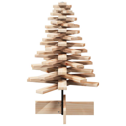 Kerstdecoratie kerstboom 80 cm massief grenenhout